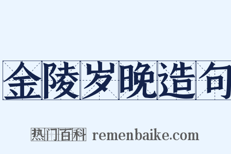 金陵岁晚造句是什么意思的图片
